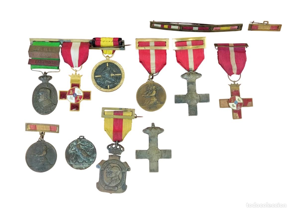 Coleccionismo: LOTE DE CONDECORACIONES Y MEDALLAS MILITARES. GUERRA DEL RIF Y GUERRA CIVIL ESPA&Ntilde;OLA. SIGLO XX.