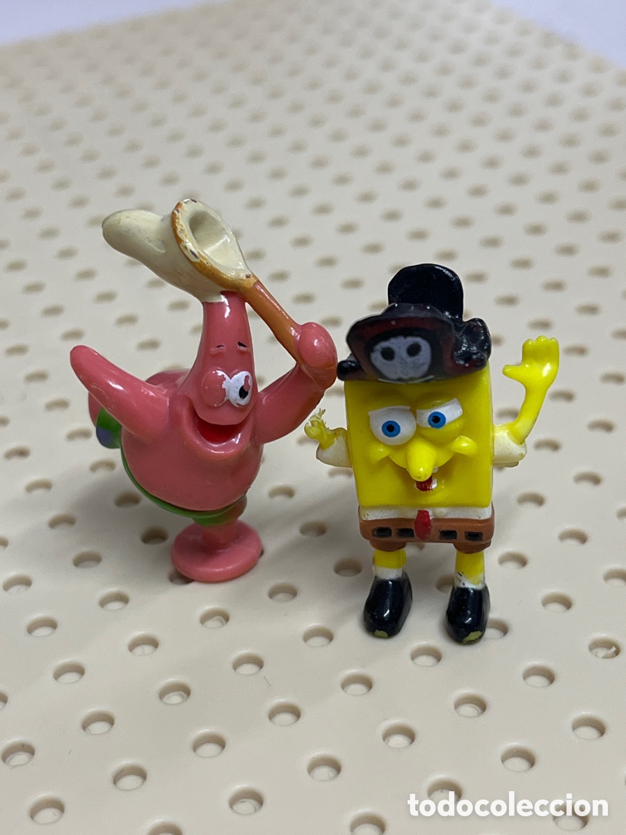 Coleccionismo: Pack 2 figuras &ldquo;Bob esponja &ldquo;