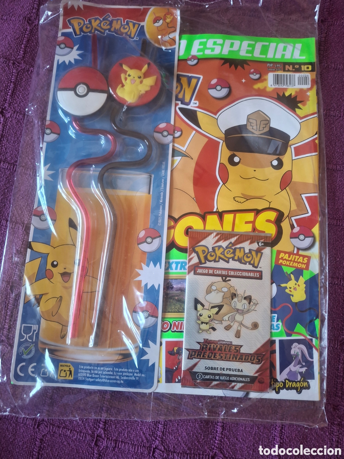 Coleccionismo: Revista pokemon pajitas