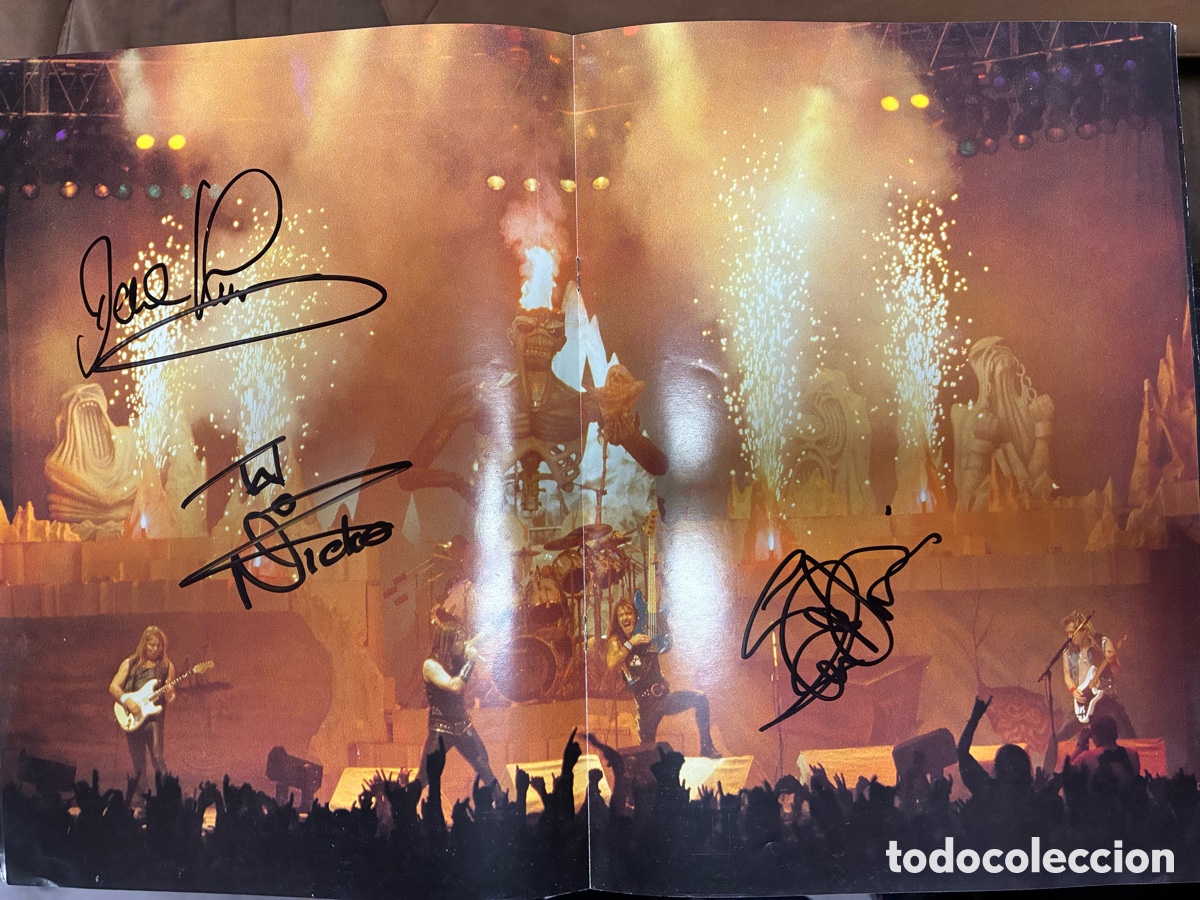 Coleccionismo: Iron Maiden seventh tour of a seventh tour tourbook firmado