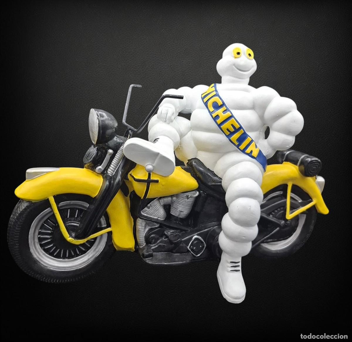 Coleccionismo: + GRAN FIGURA EN RESINA O SIMILAR DEL ICONICO MICHELIN EN MOTO -PIEZA MUY DECORATIVA