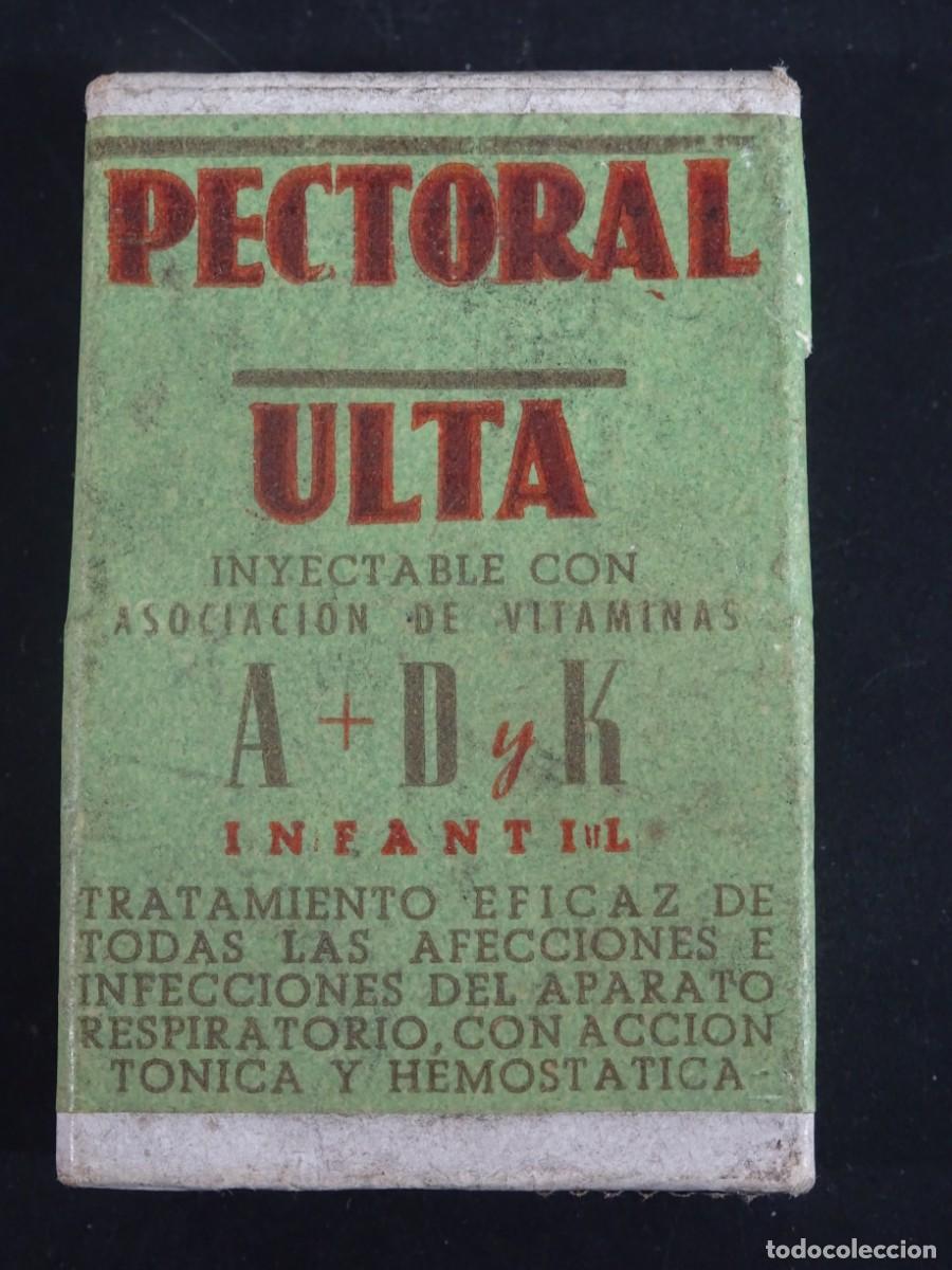 Coleccionismo: ANTIGUA CAJA MEDICAMENTO INYECTABLE, PECTORAL ULTA, SIN ABRIR, VER FOTOS