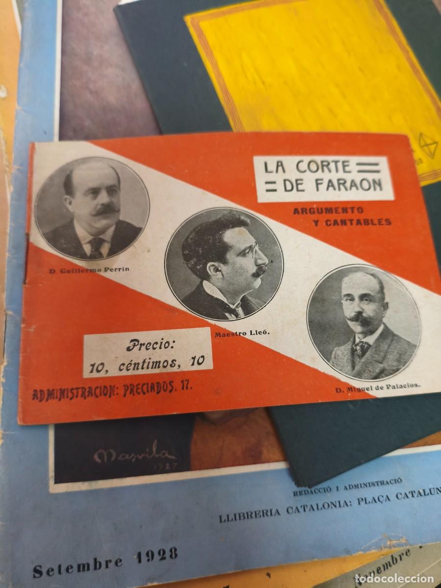 Coleccionismo: FOLLETO DE LA OBRA DE TEATRO LA CORTE DEL FARAON. ARGUMENTO Y CANTABLES ADMINISTRACI&Oacute;N PRECIADOS 17