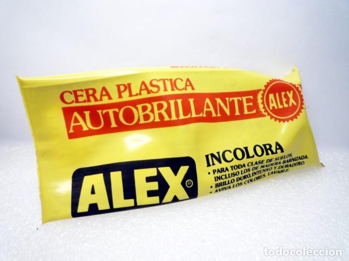 Coleccionismo: SP CERAS ALEX SA ANTIG BOLSA CERA AUTOBRILLANTE ALEX INCOLORA 250 CC. ESPA&Ntilde;A 70'S.
