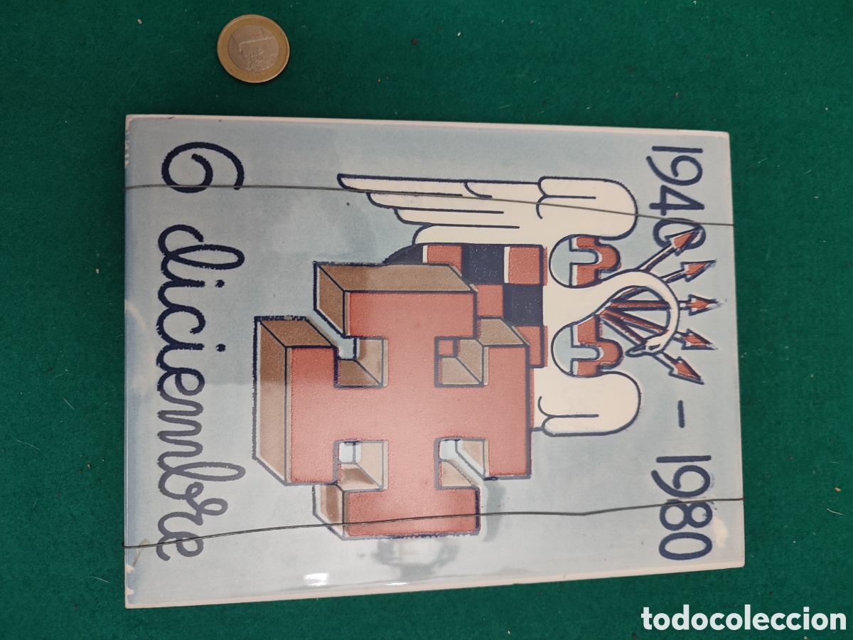 Coleccionismo: Placa azulejo OJE Falange - Foto 1