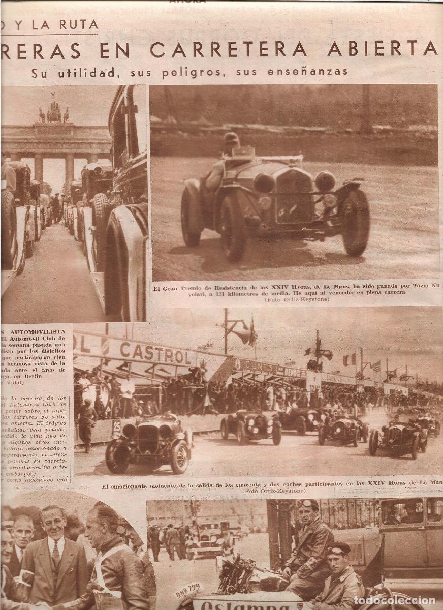 Coleccionismo: A&Ntilde;O 1933 AUTOMOVILISMO CARRERAS CARRETERA ABIERTA PELIGROS UTILIDAD XXIV HORAS LE MANS