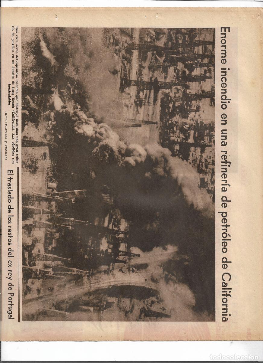 Coleccionismo: A&Ntilde;O 1933 RECORTE PRENSA GRAN INCENDIO REFINERIA DE PETROLEO DE LONG BEACH CALIFORNIA PERDIDAS