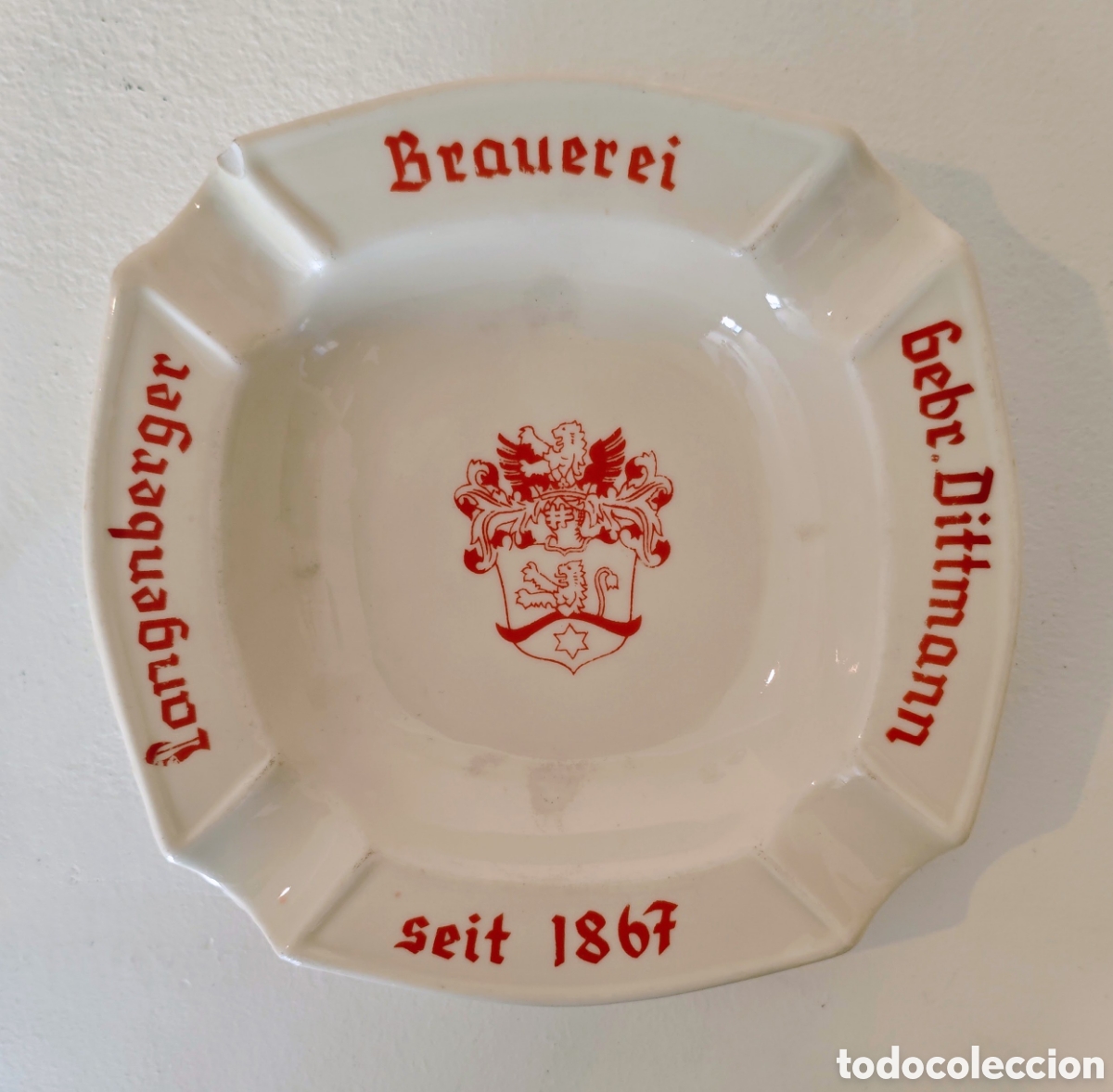 Coleccionismo: Cenicero Rastal Langenberger Brauerei Dittmann 1867