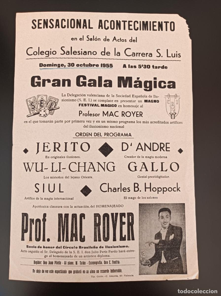 Coleccionismo: PROGRAMA GRAN GALA M&Aacute;GICA COLEGIO SALESIANO DE LA CARRERA S. LU&Iacute;S MAC ROYER WU-LI-CHANG GALLO