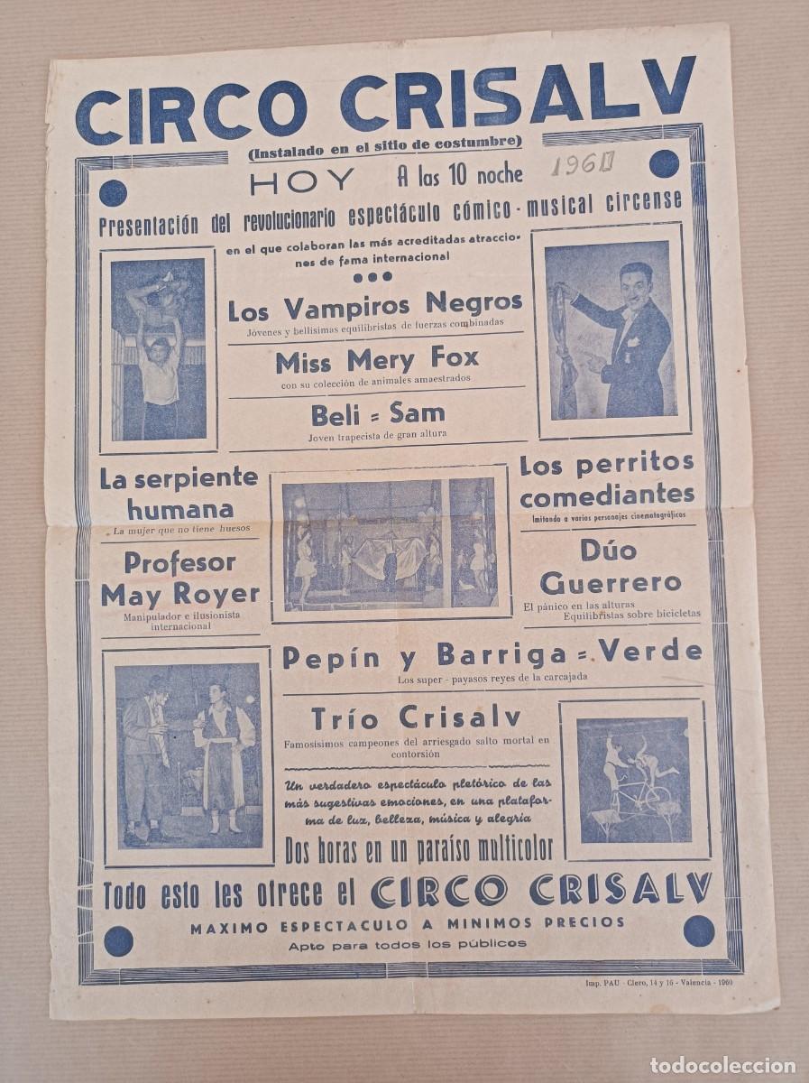 Coleccionismo: PROGRAMA CIRCO CRISALV 1960 VAMPIROS NEGROS MERY FOX BELI SAM MAY ROYER SERPIENTE HUMANA