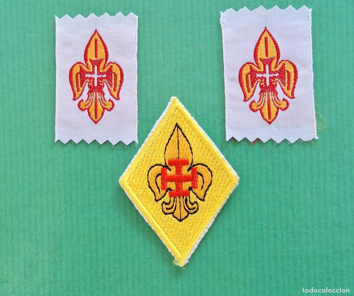 Collectionnisme: CORPO NACIONAL DE ESCUTAS(CNE PORTUGAL): 2 TEXTILES Y 1 BORDADA