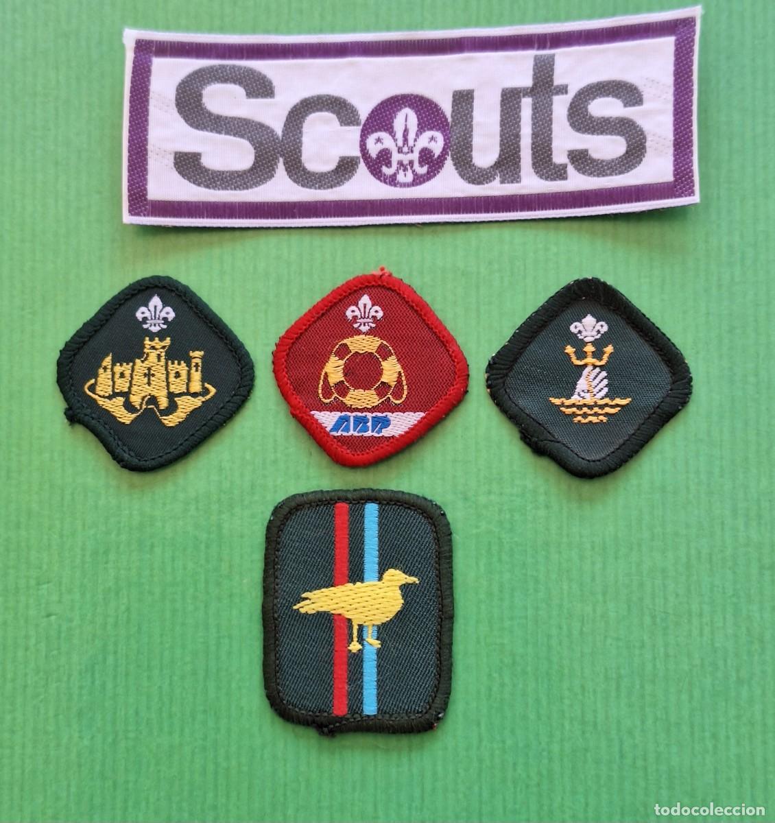 Coleccionismo: SCOUT ASSOCIATION INGLATERRA. 1 MATR&Iacute;CULA, 3 ESPECIALIDADES Y 1 PATRULLA