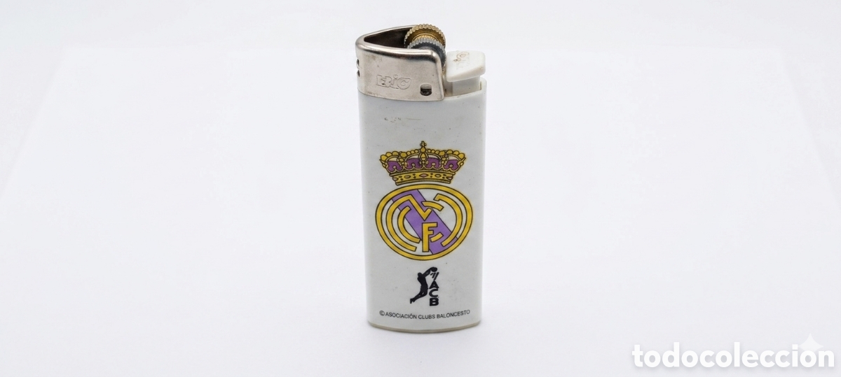 Coleccionismo: Antiguo Mechero BRIO - Real Madrid Baloncesto (ACB) - Vintage Coleccionismo (No Funciona)