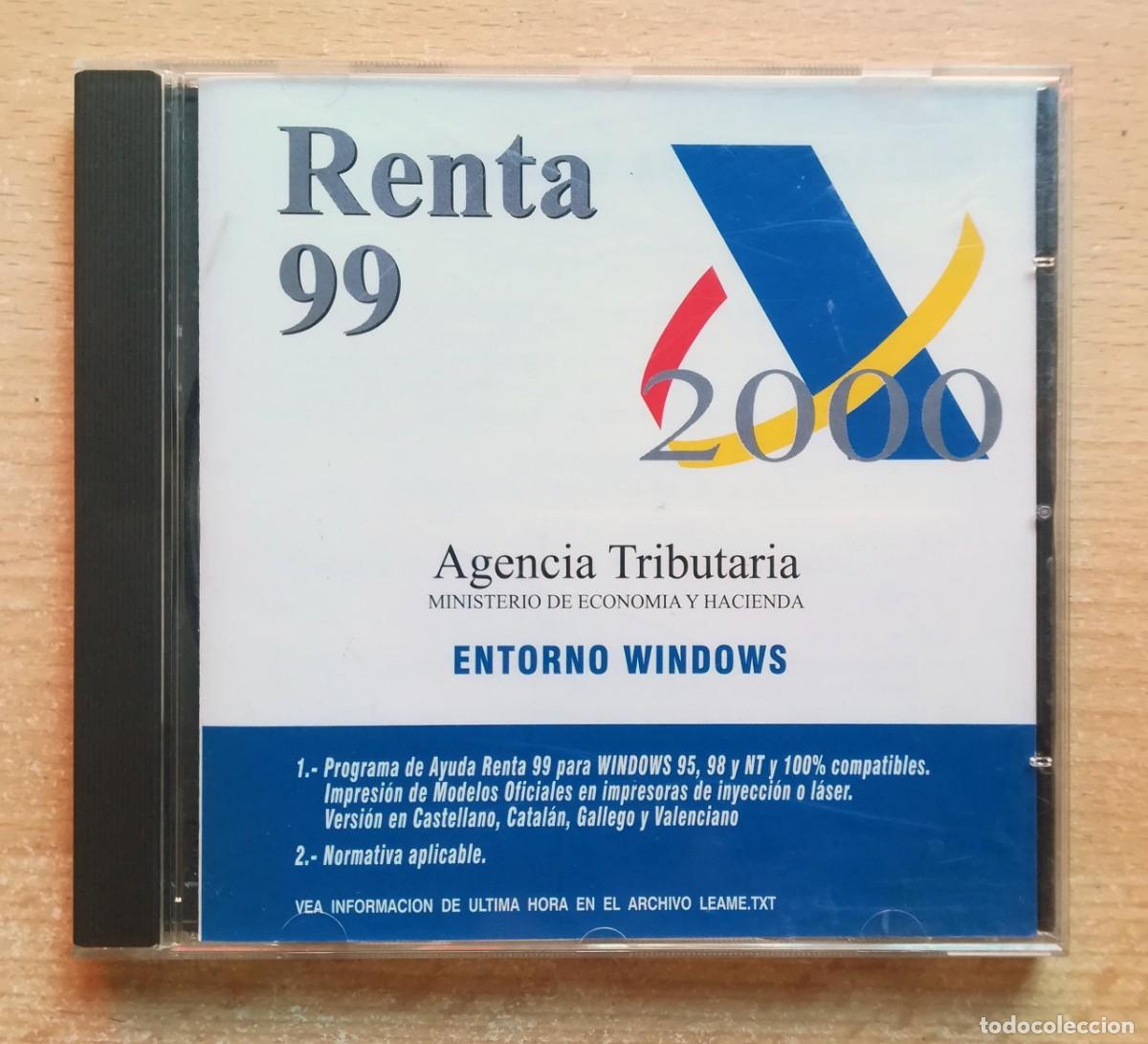 Coleccionismo: CD-Rom Agencia Tributaria. Renta 1999 / 2000 Disco Compacto.