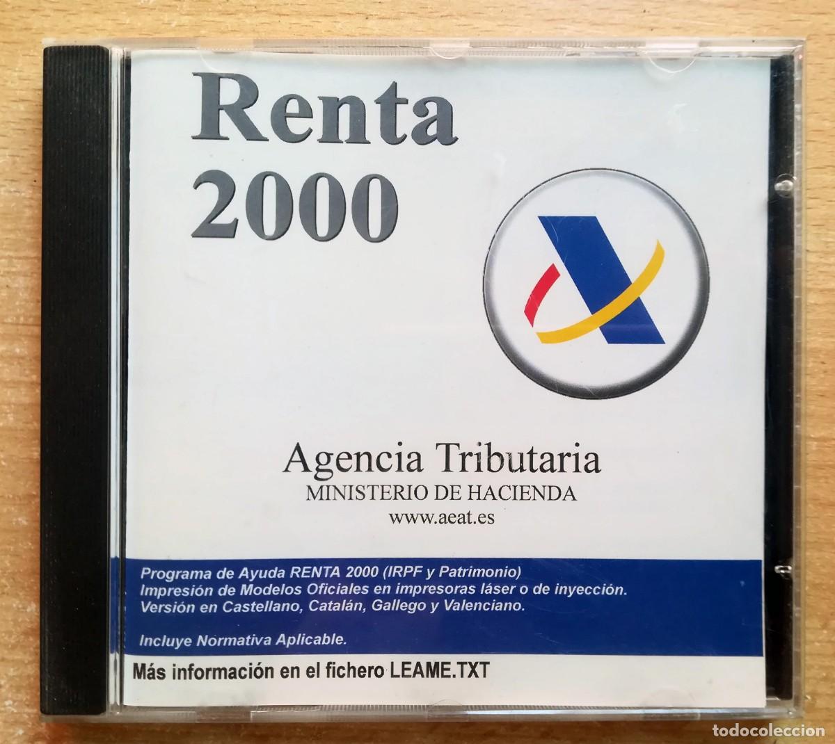 Coleccionismo: CD-Rom Agencia Tributaria. Renta 2000 Disco Compacto.