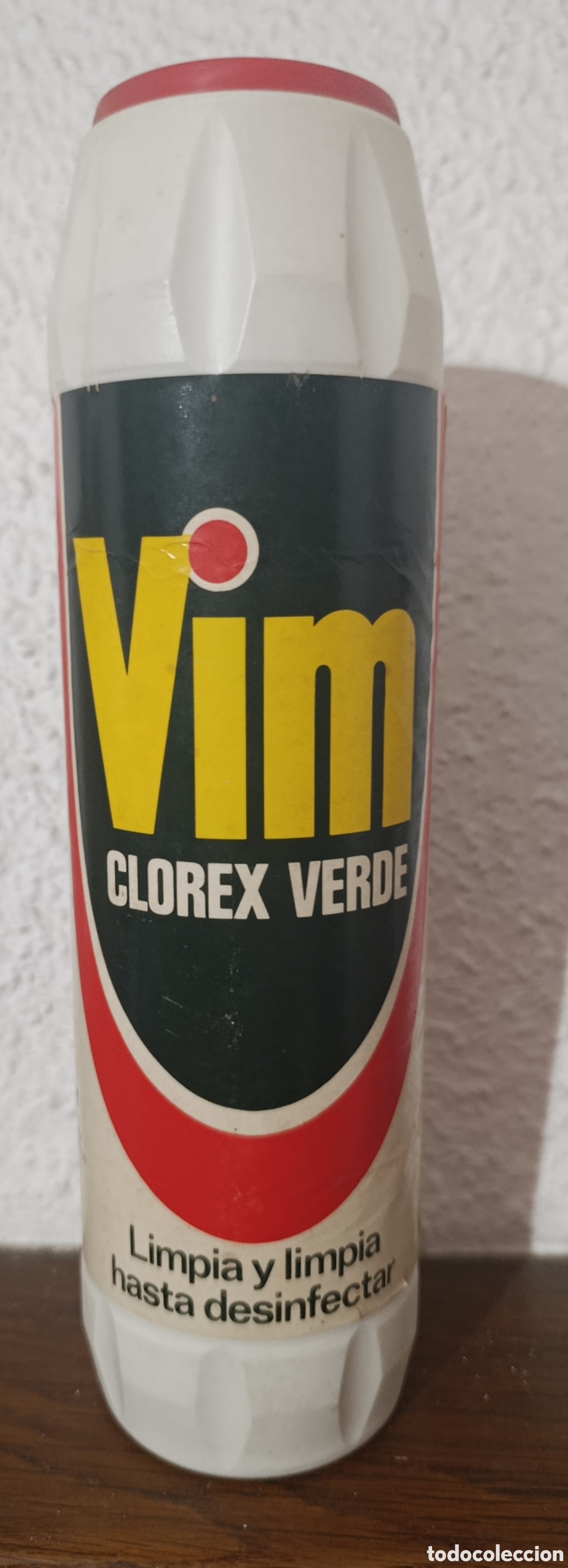 Coleccionismo: Antiguo Bote de Limpiador VIM Clorex Verde - 750g - Lever Ib&eacute;rica