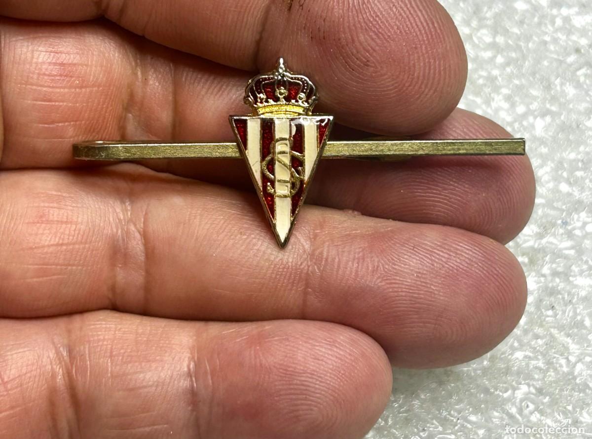 Collezionismo: 3934.Pisacorbatas vintage con el escudo del Real Sporting de Gij&oacute;n