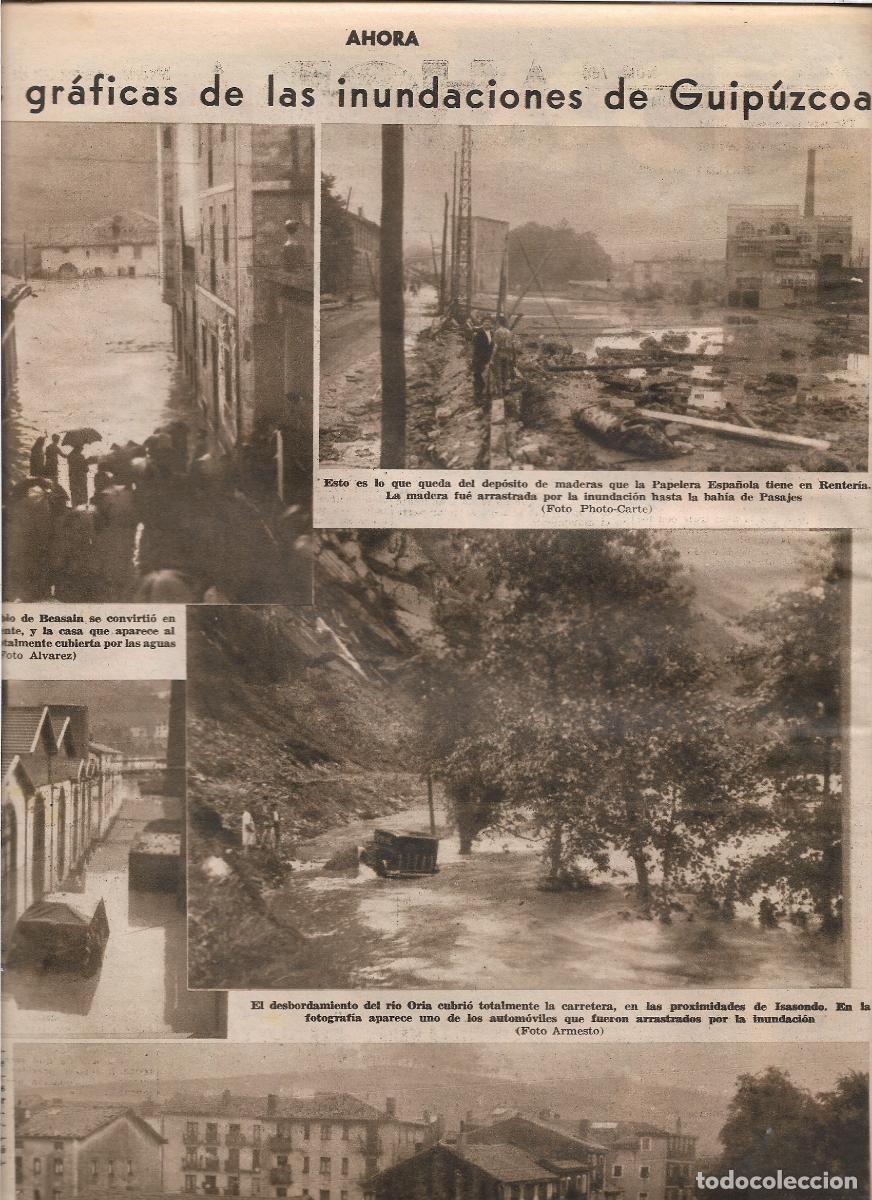 Collecting paper: A&Ntilde;O 1933 RECORTE PRENSA GUIPUZCOA INUNDACIONES LOYOLA BEASAIN ISASONDO FABRICA JABON IRUN RENTERIA