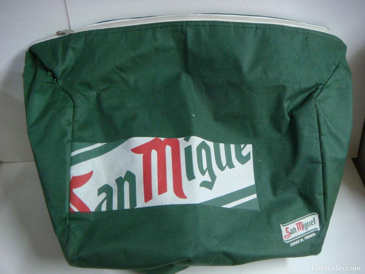 Coleccionismo: BOLSA DE CERVEZA SAN MIGUEL EL INTERIOR LLEVA PARA CONSERVA EL FRIO ES NUEVO-(&)