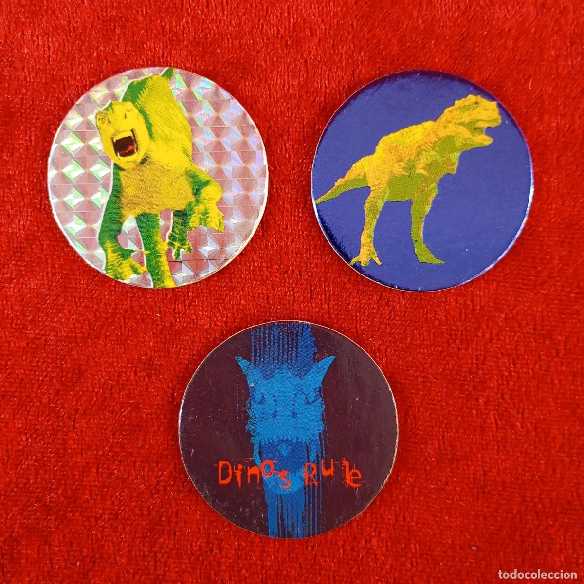Coleccionismo: LOTE 3 TAZOS - DISNEY DINOSAURIO - MAGIC BOX INT. - VER FOTOS - 40 MM DIAMETRO / 5481