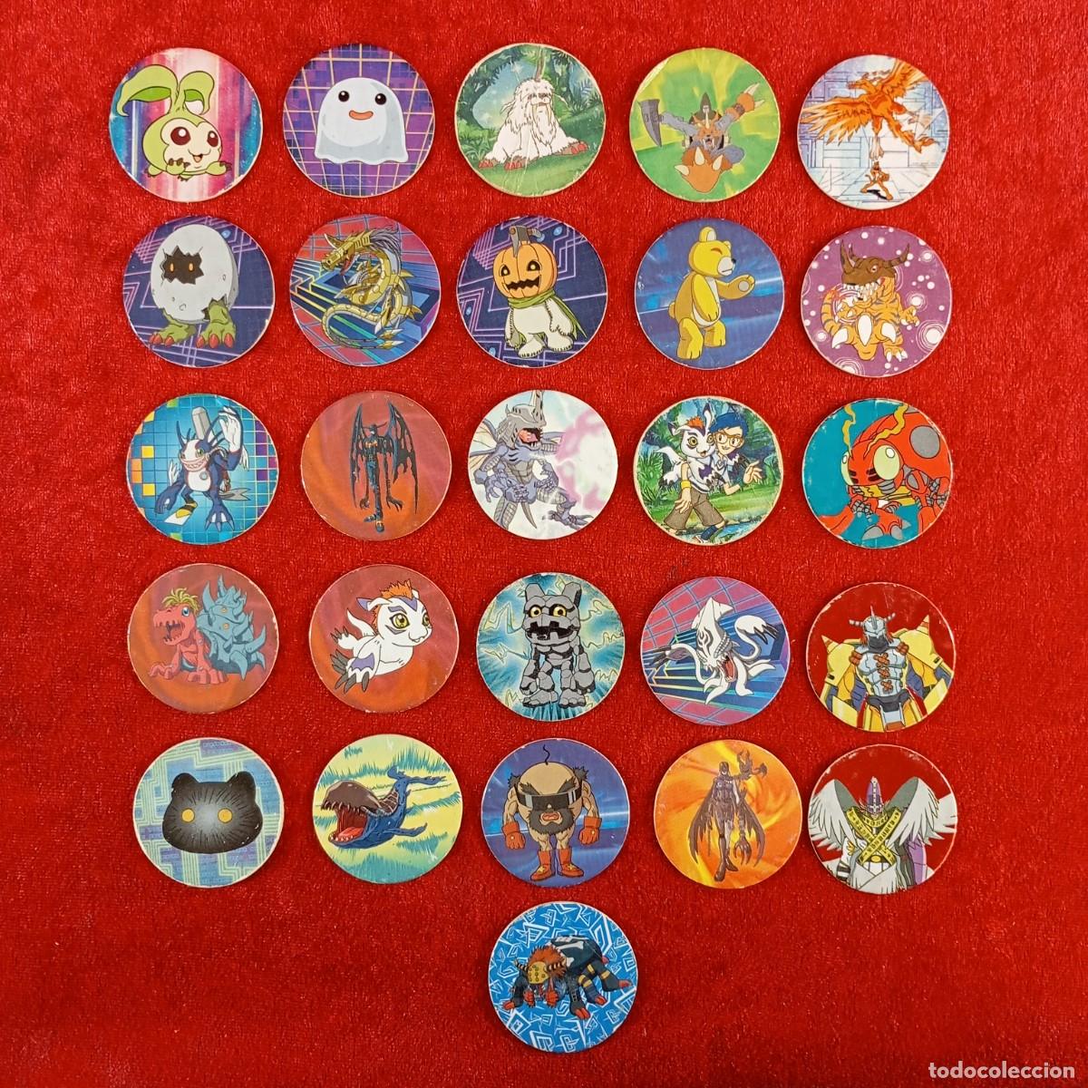 Coleccionismo: LOTE 26 TAZOS - DIGIMON - DIGITAL MONSTERS - MAGIC BOX INT. - VER FOTOS - 40 MM DIAMETRO / 5484