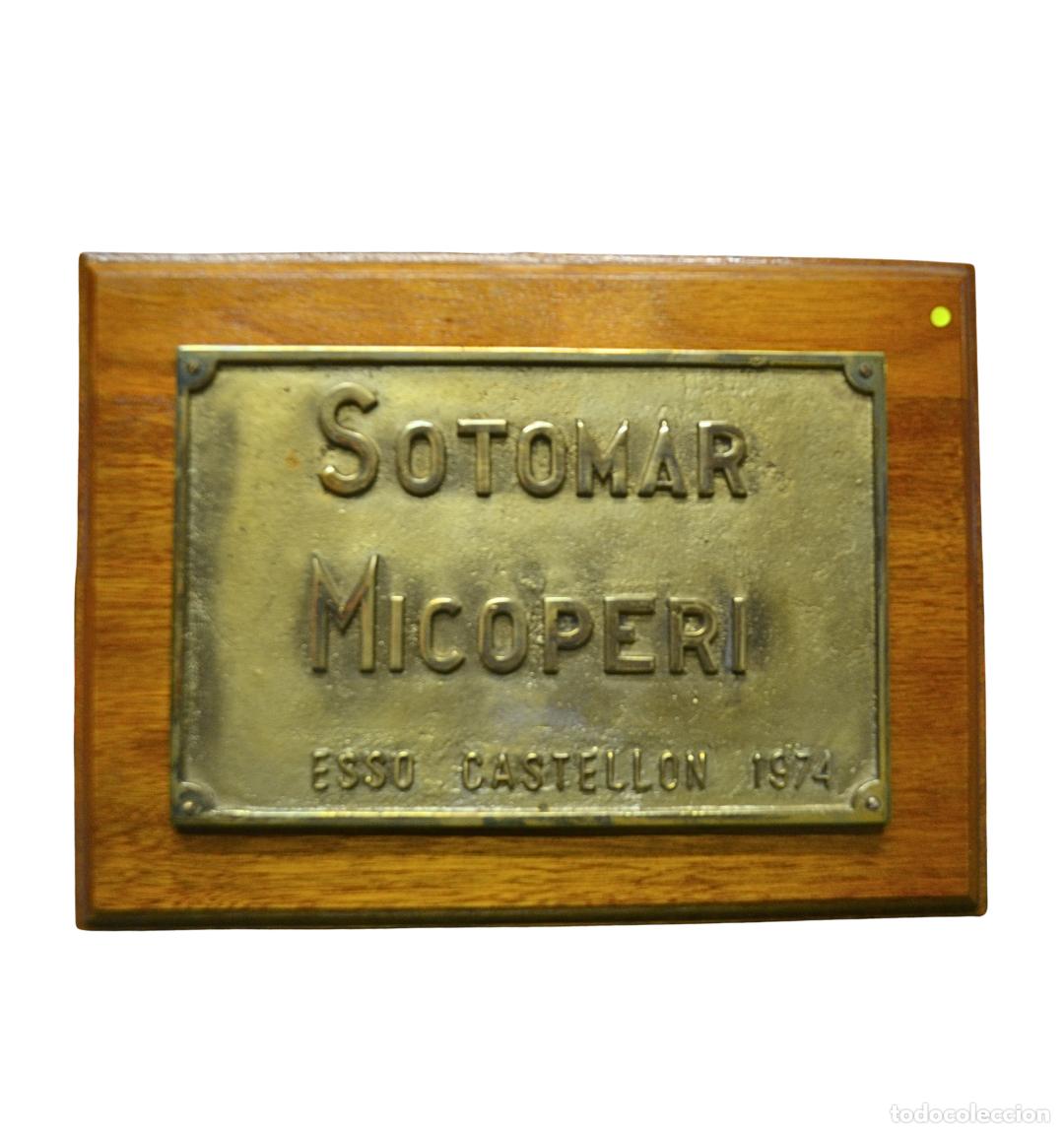 Coleccionismo: Placa Bronce Sotomar Micoperi 1974