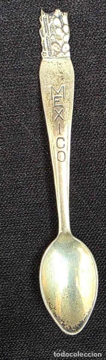 Coleccionismo: Cucharilla Souvenir Vintage M&eacute;xico Plata 925 Hecho en M&eacute;xico 10 cm
