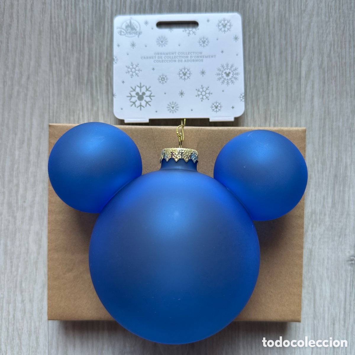 Coleccionismo: Adorno bola azul icono Mickey Mouse, Disney Store.