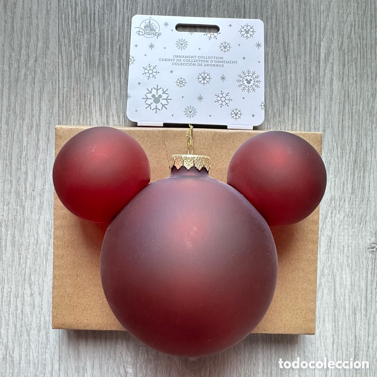 Coleccionismo: Adorno bola rojo icono Mickey Mouse, Disney Store.