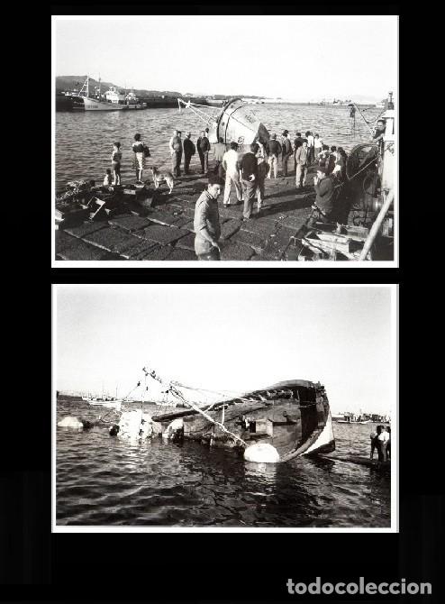 Coleccionismo: �HL14 - [RIVEIRA]. HUNDIMIENTO BARCO VIRXE DE IZIAR. RIBEIRA. CORU&Ntilde;A. GALICIA. LAMINA FOTOGRAFICA.