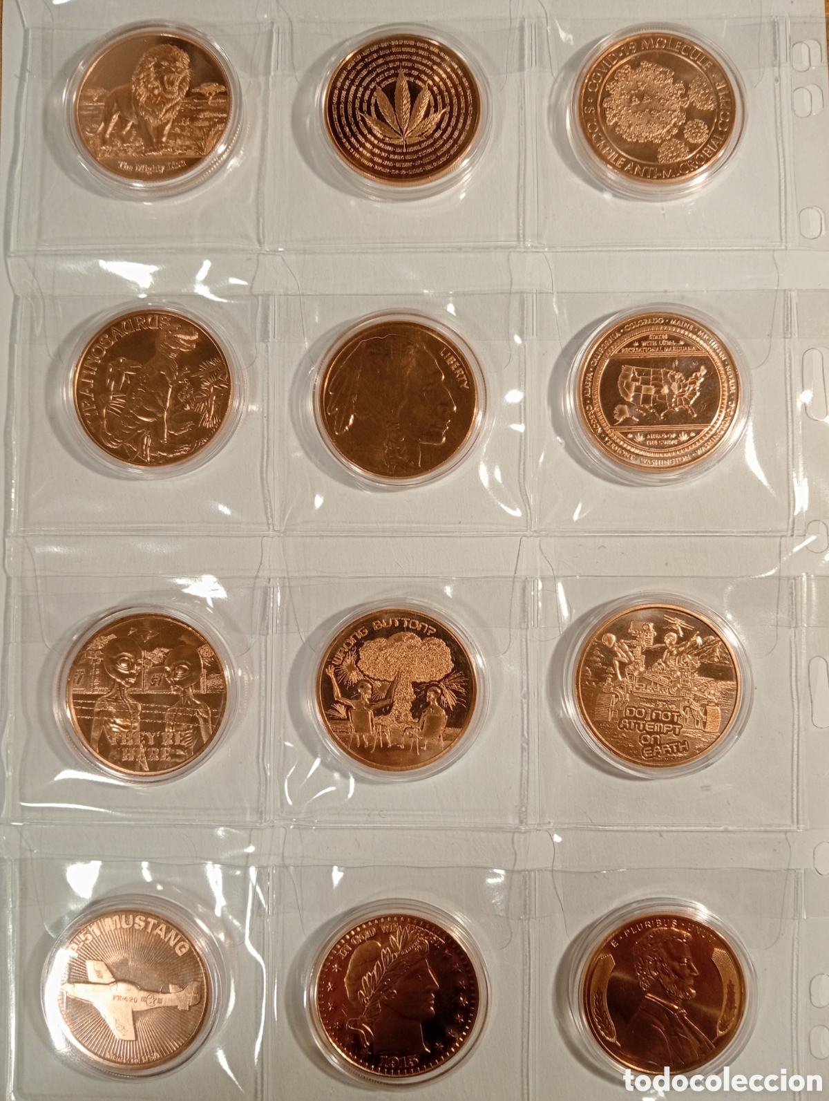 Colecionismo: Colecci&oacute;n de onzas de cobre puro .999