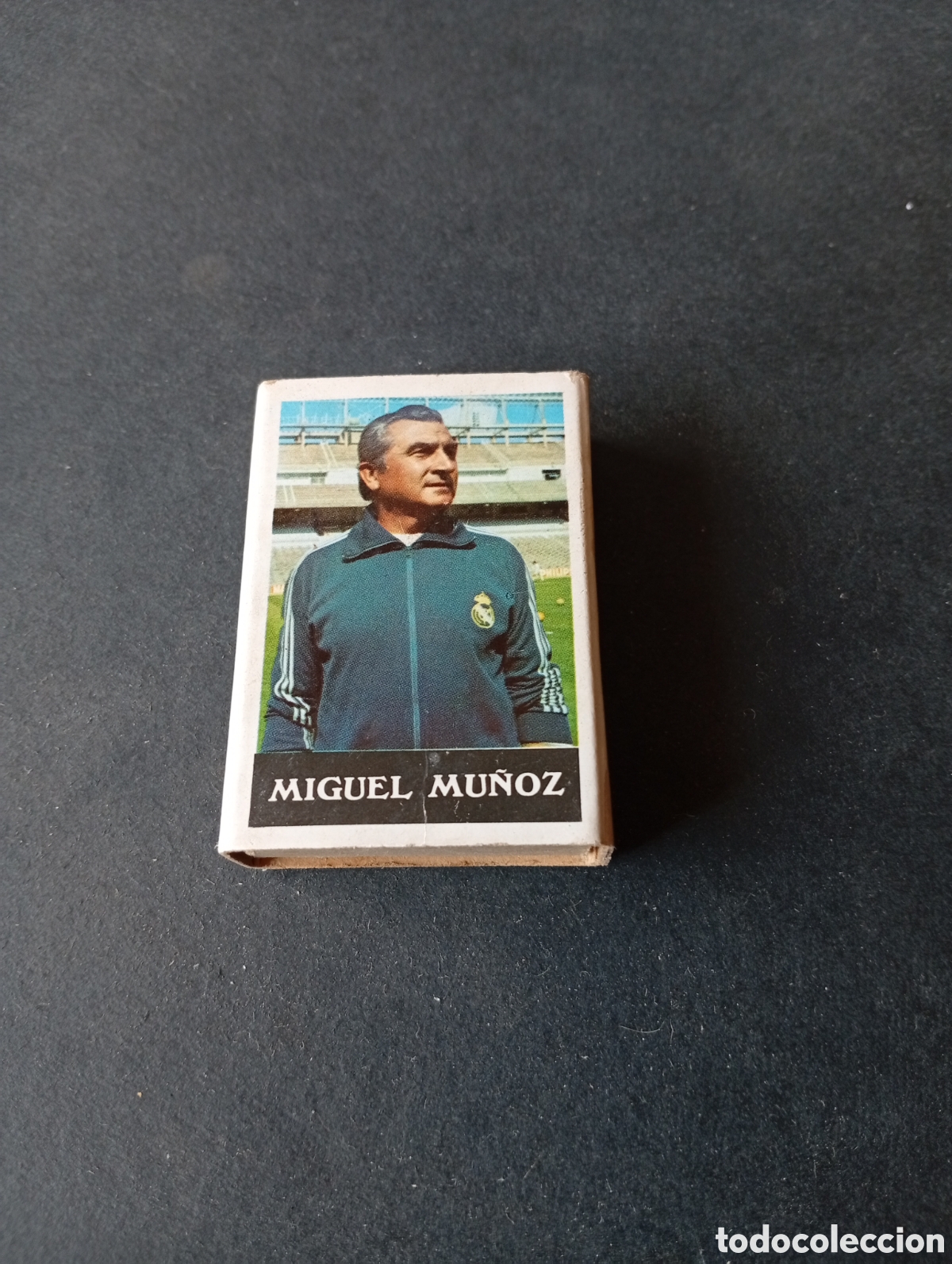 Colecionismo: Caja de Cerillas futbol Real Madrid, Miguel Mu&ntilde;oz