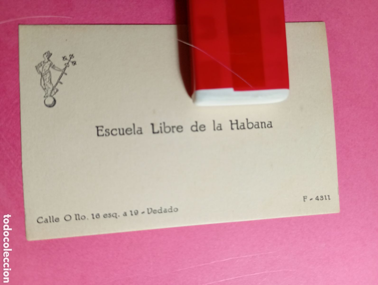 Sammelleidenschaft Papier: Tarjeta Escuela Libre La Habana Cuba Exilio Espa&ntilde;ol Acto F&eacute;lix Lizaso A&ntilde;os 40 SITA EN EL VEDADO