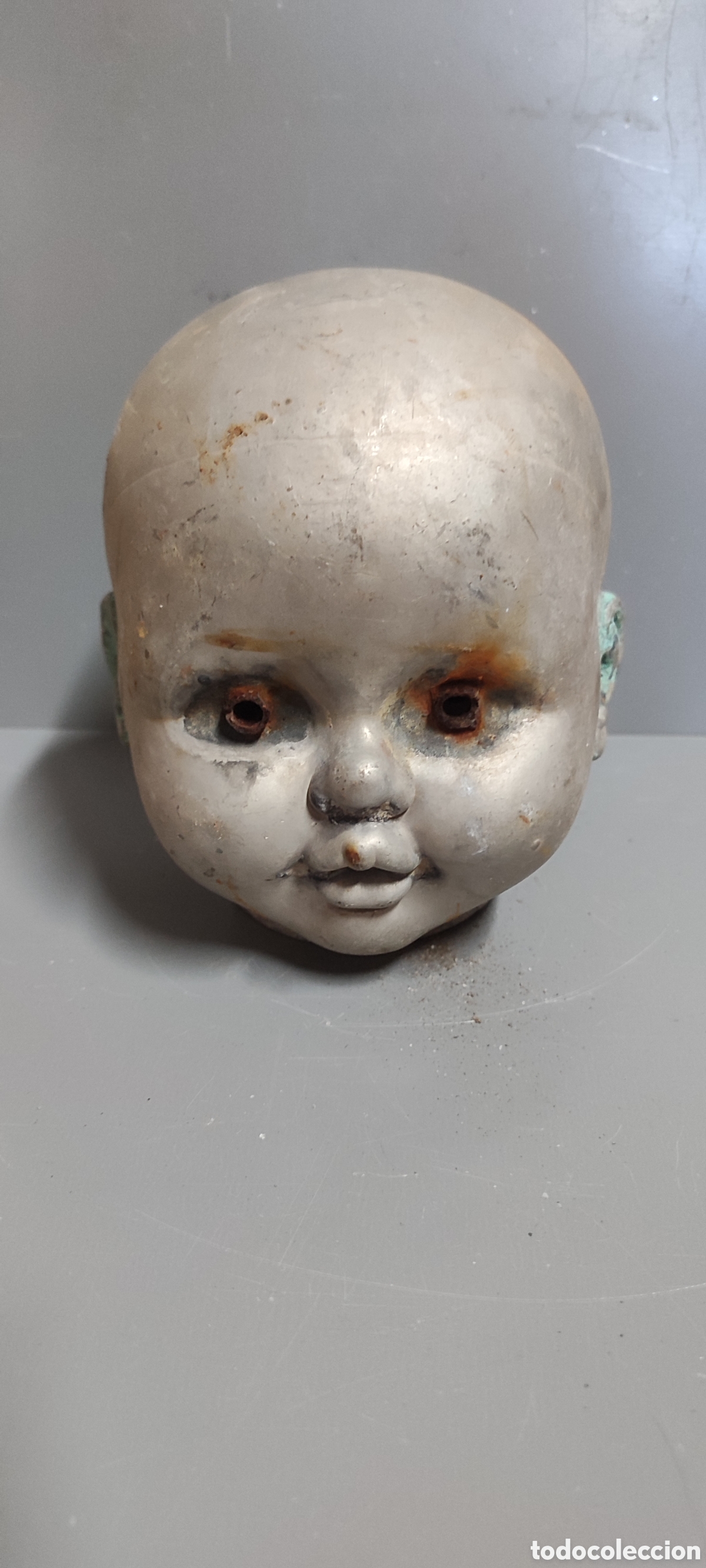 Coleccionismo: Antiguo molde matriz de n&iacute;quel marca Feber para fabricar mu&ntilde;ecas. Baby Feber, Pocas Pecas, etc ...