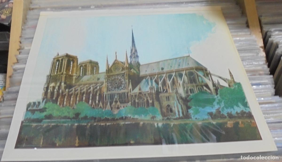 Coleccionismo: L&aacute;mina de Notre-Dame de Paris 23x27 cm