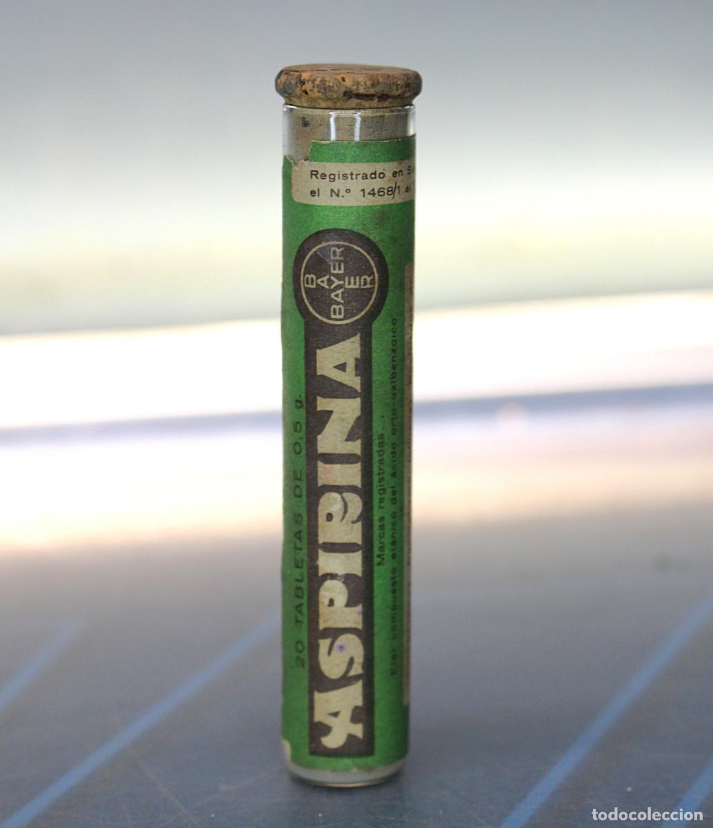 Coleccionismo: Antiguo bote cristal Aspirina Bayer. A&ntilde;os 20.