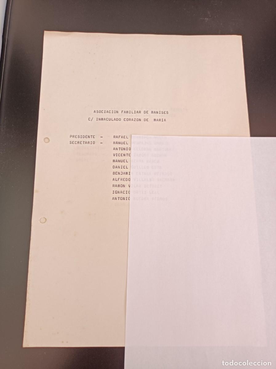 Coleccionismo: LISTADO DE ASOCIACIONES EN MANISES 1975 - POSIBLEMENTE &Eacute;POCA TRANSICI&Oacute;N