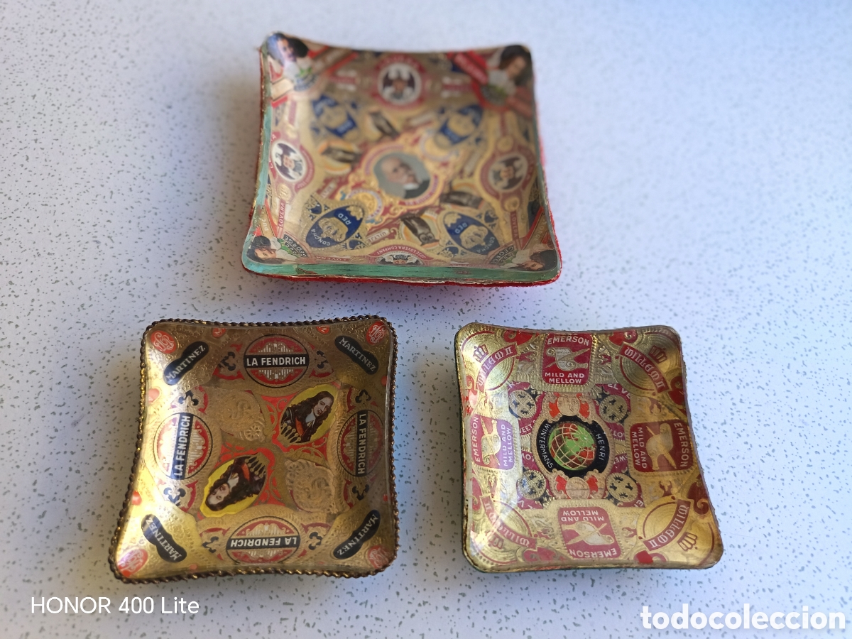 Coleccionismo: Ceniceros decorativos vintage de vitolas