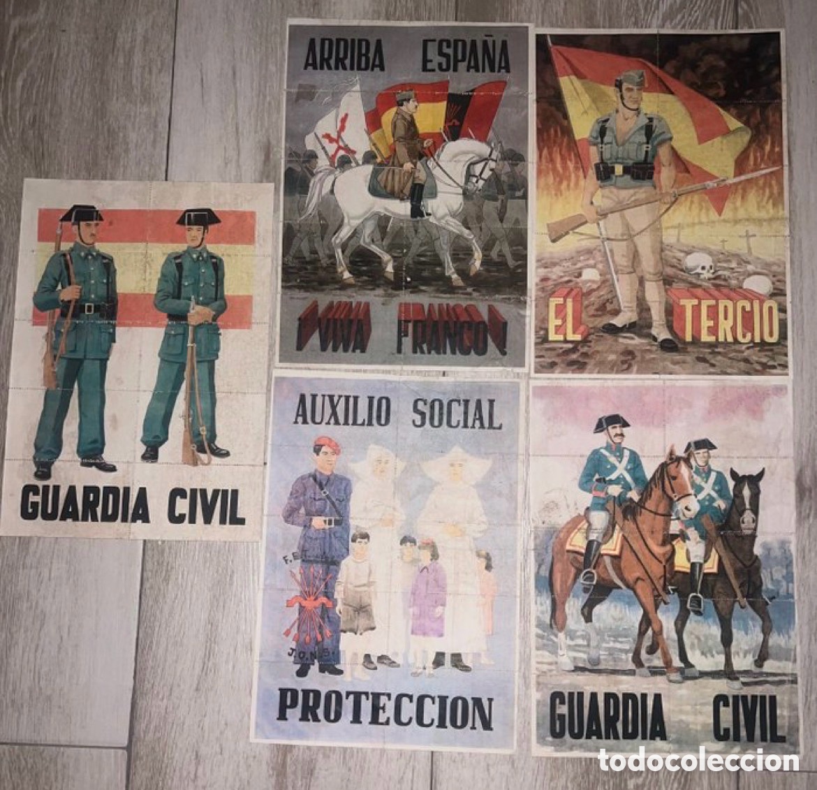 Coleccionismo: 5 L&aacute;minas guerra cil de &eacute;poca