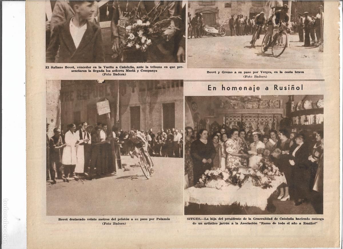 Coleccionismo: A&Ntilde;O 1933 SITGES CAU FERRAT HOMENAJE SANTIAGO RUSI&Ntilde;OL JARRON ASOCIACION RAMO DE TODO EL A&Ntilde;O