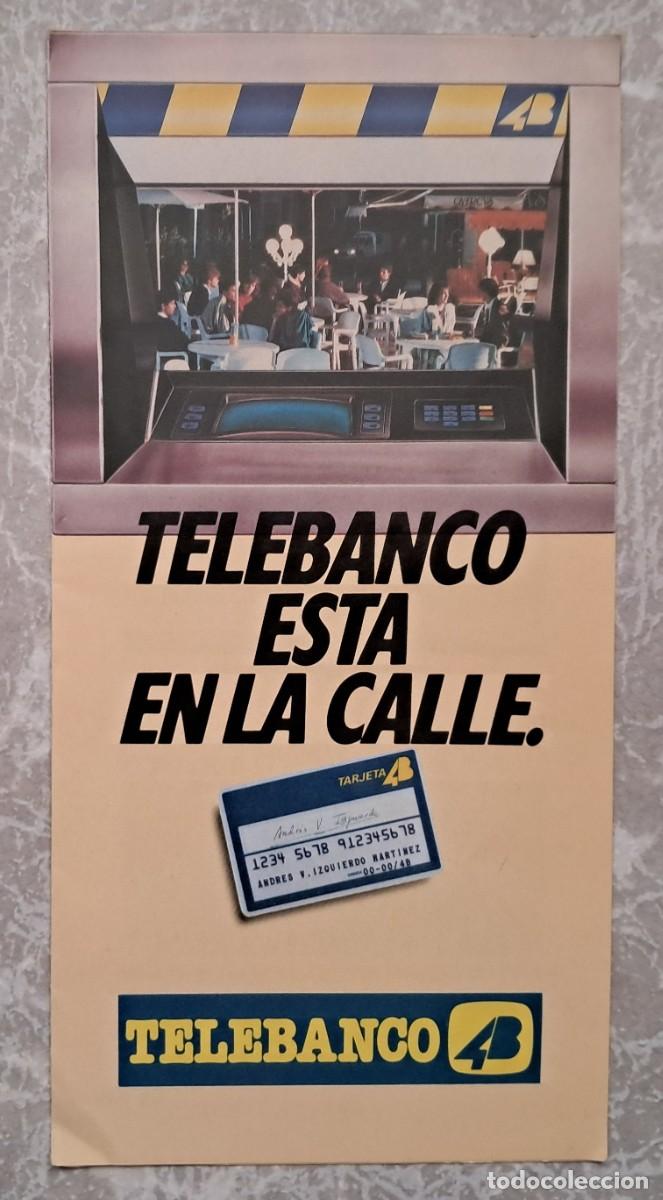 Coleccionismo: folleto de publicidad, bancario, telebanco, tarjeta 4b. a&ntilde;o 1988.