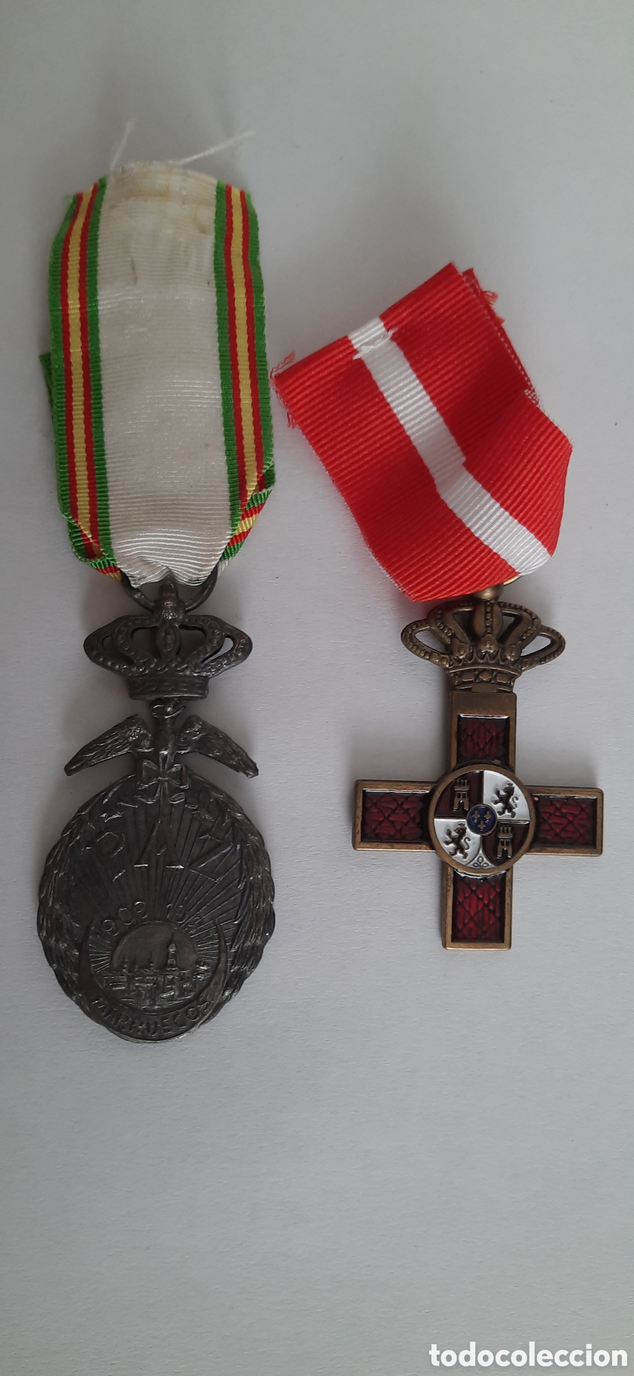 Coleccionismo: Dos r&eacute;plica de medallas epoca ALFONSO XIII