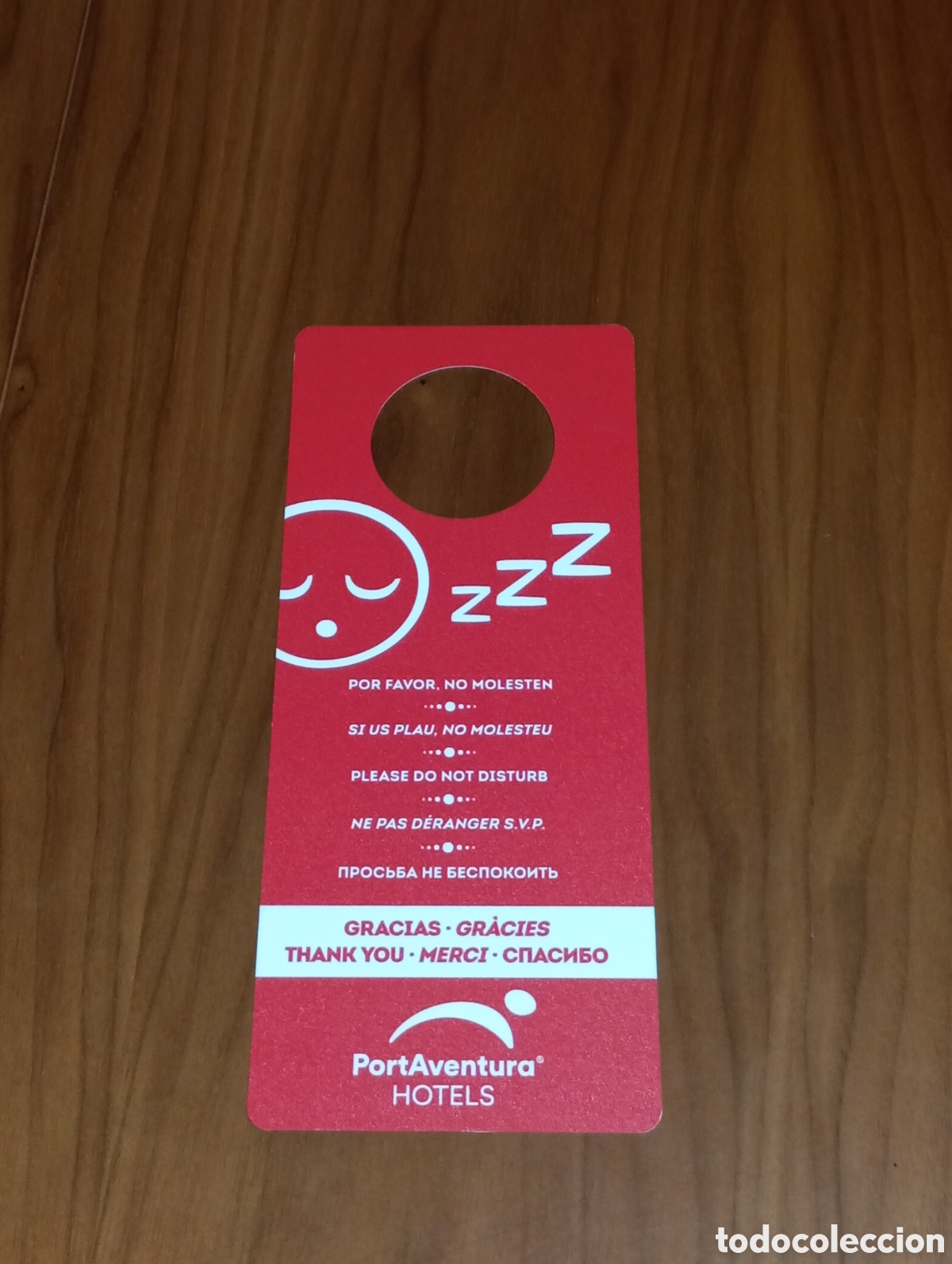 Collecting: ETIQUETA TARJETA CARTEL HOTEL PORT AVENTURA - NO MOLESTAR, DO NOT DISTURB