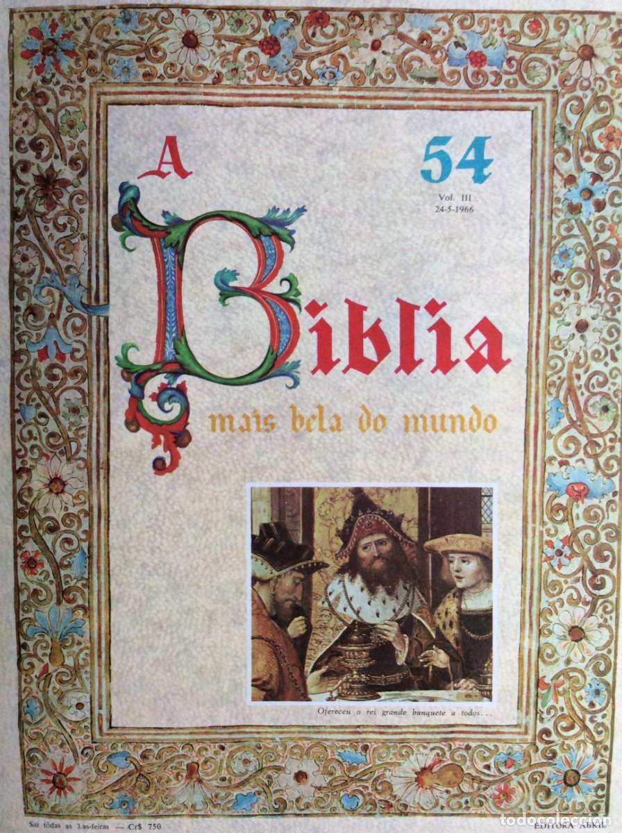 Coleccionismo: Capa em formato brochura (capa original dos fasc&iacute;culos) da cole&ccedil;&atilde;o &rdquo;A B&iacute;blia Mais Bela do Mundo