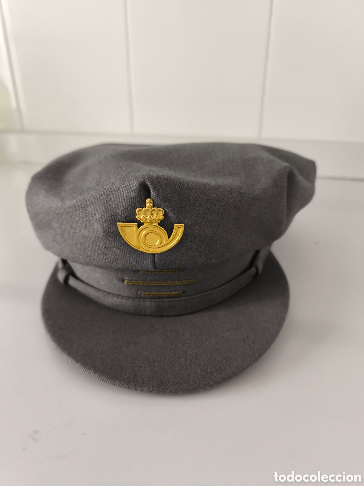 Coleccionismo: Antigua gorra de plato de correos talla 57 en perfecto estado a&ntilde;os 70