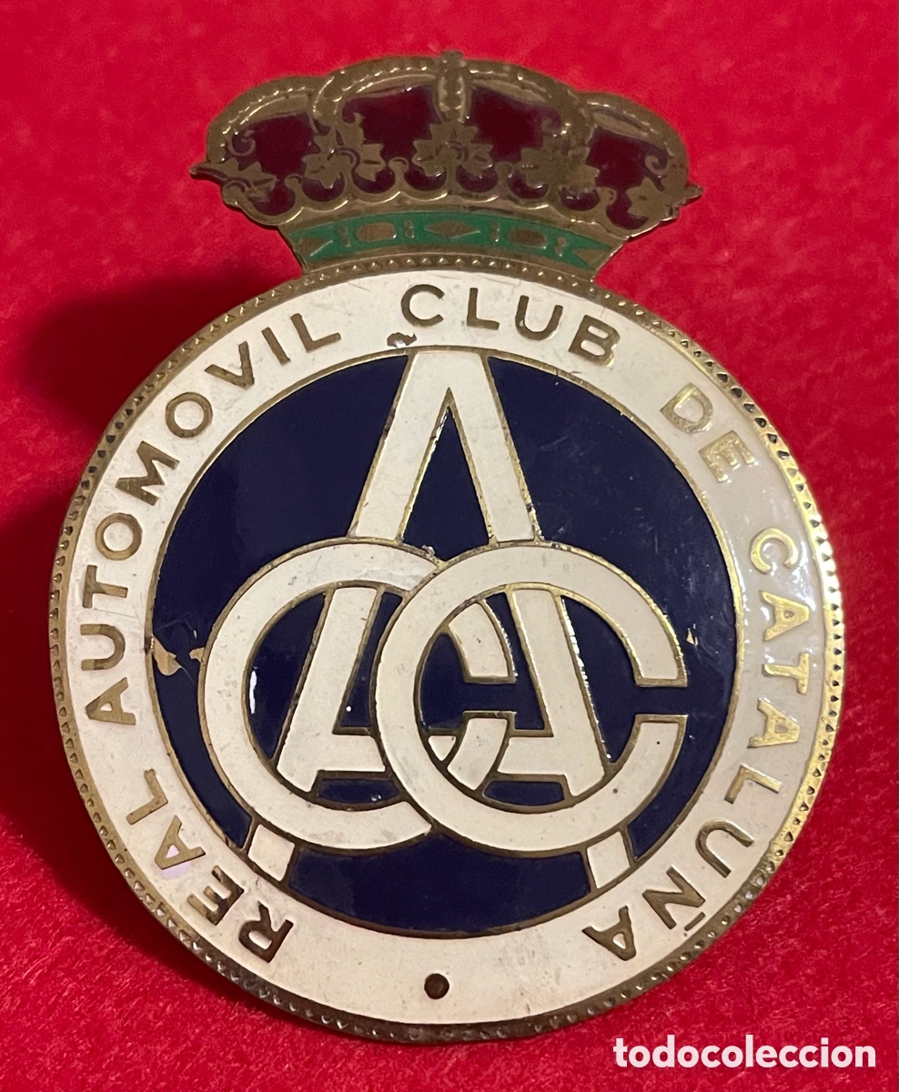Coleccionismo: Placa, esmaltada del Real autom&oacute;vil Club de Catalu&ntilde;a.