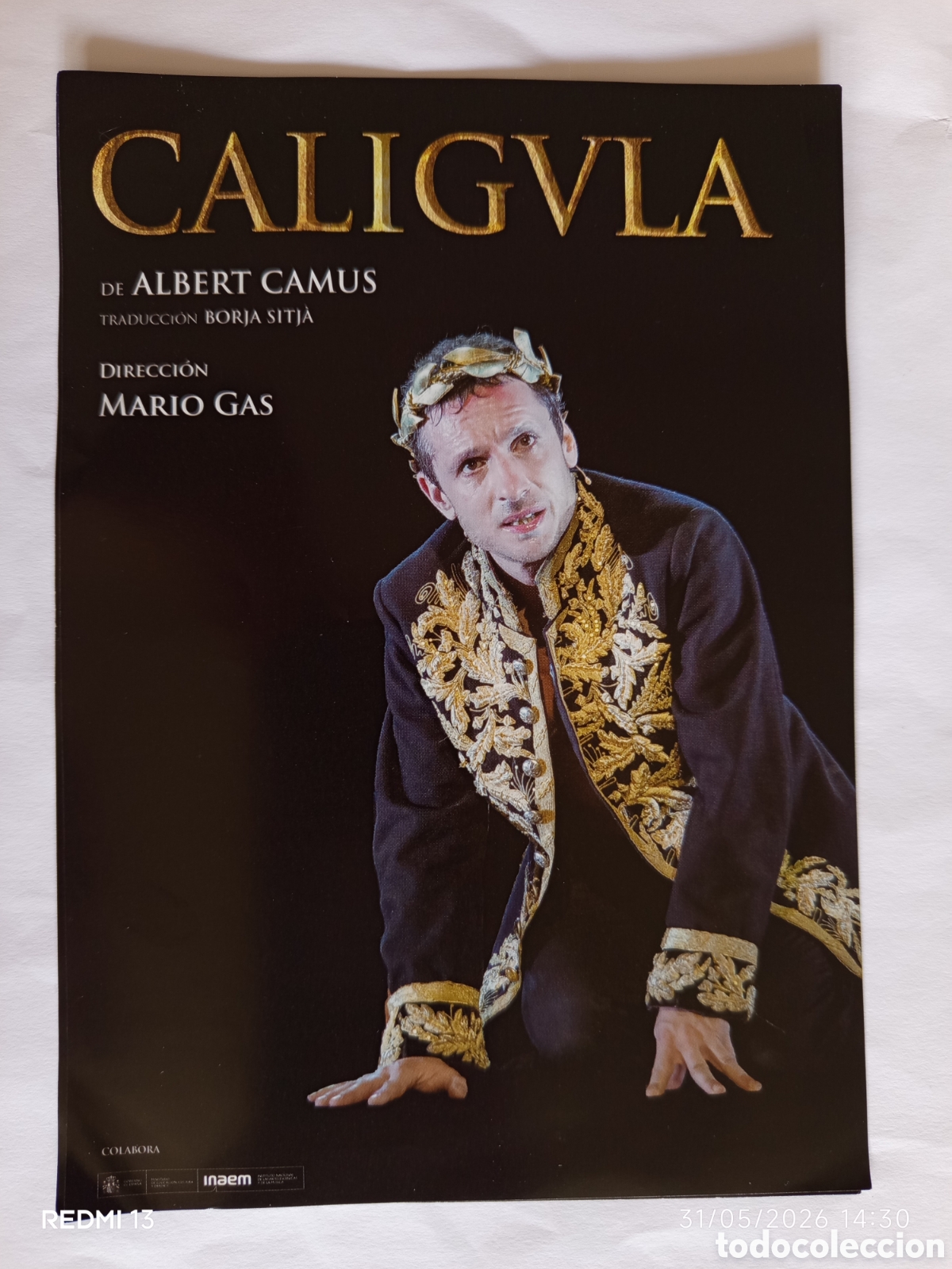 Coleccionismo: Teatro. CAL&Iacute;GULA. Albert Camus