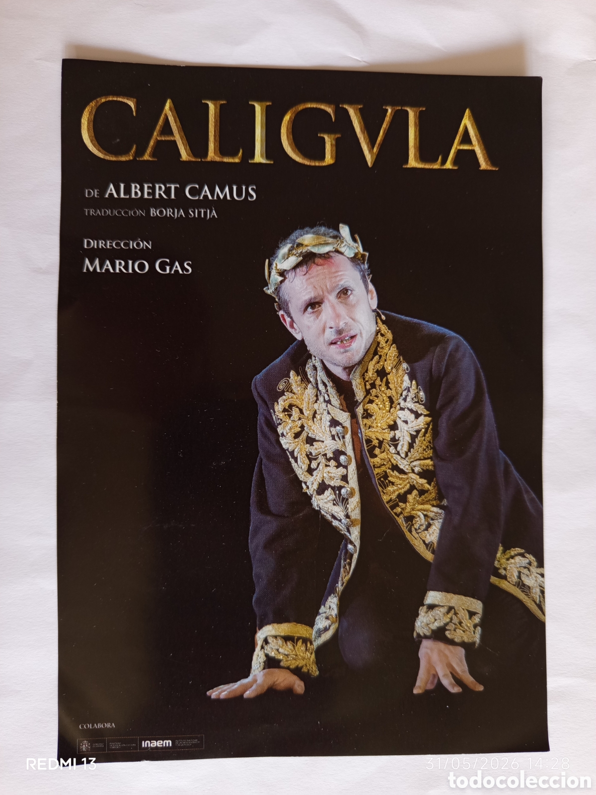 Coleccionismo: Teatro. CAL&Iacute;GULA. Albert Camus