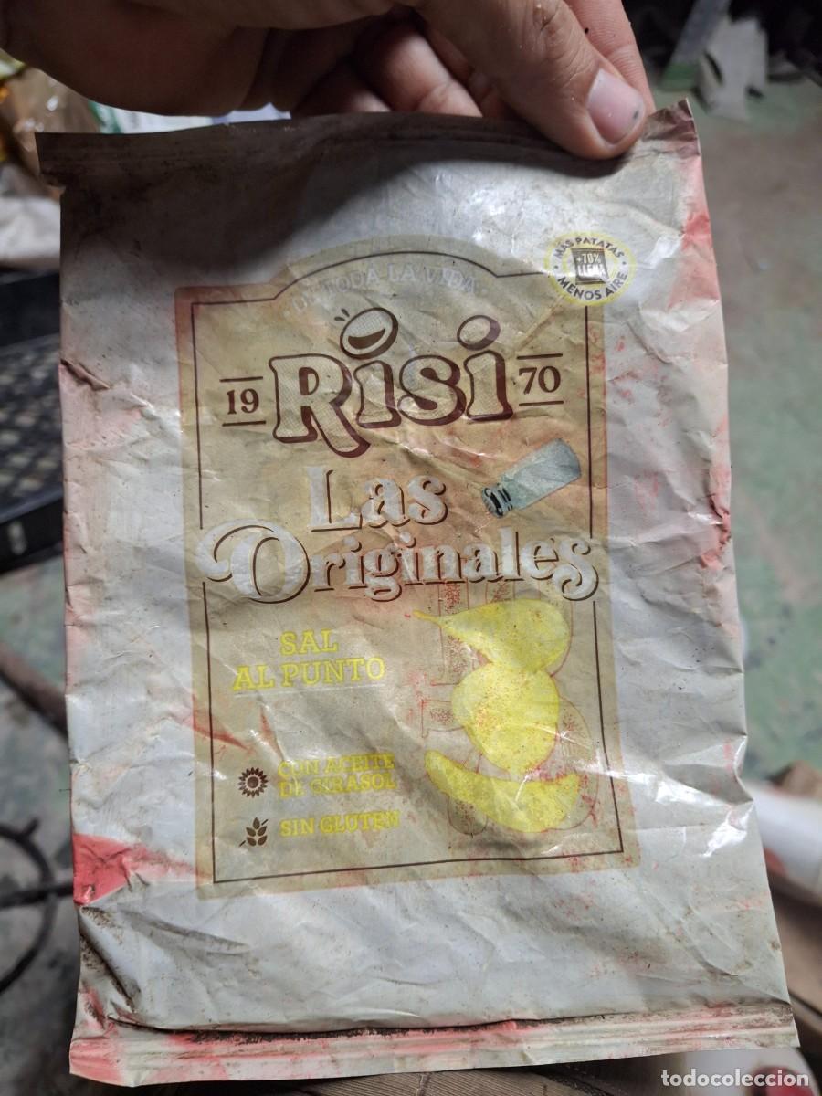 Coleccionismo: Antiguo envoltorio de patatas fritas risi cl&aacute;sicas.