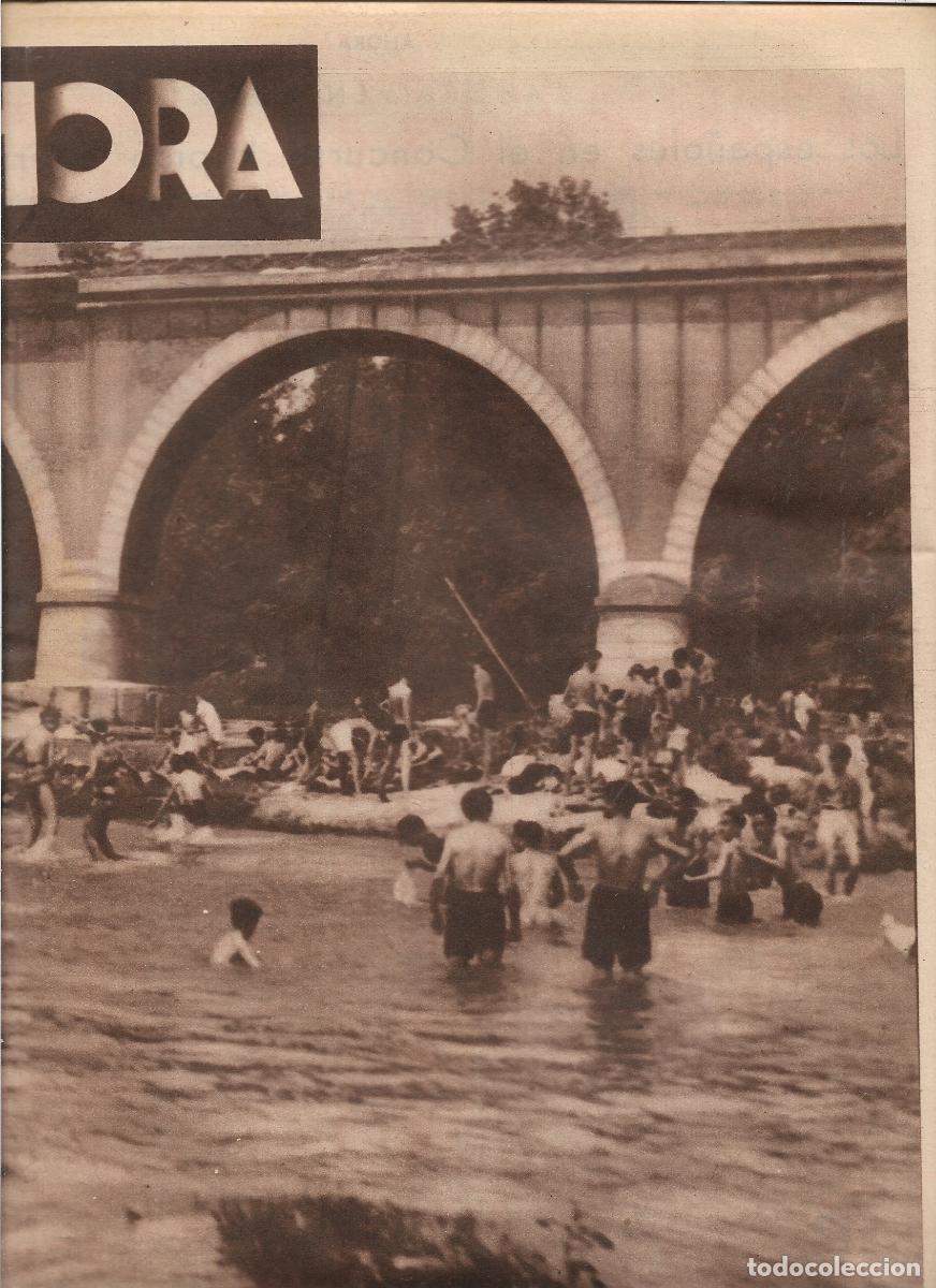 Sammelleidenschaft Papier: A&Ntilde;O 1933 RECORTE PRENSA VERANO MADRID BA&Ntilde;O EN EL RIO MANZANARES INAUGURACION TEMPORADA VERANIEGA
